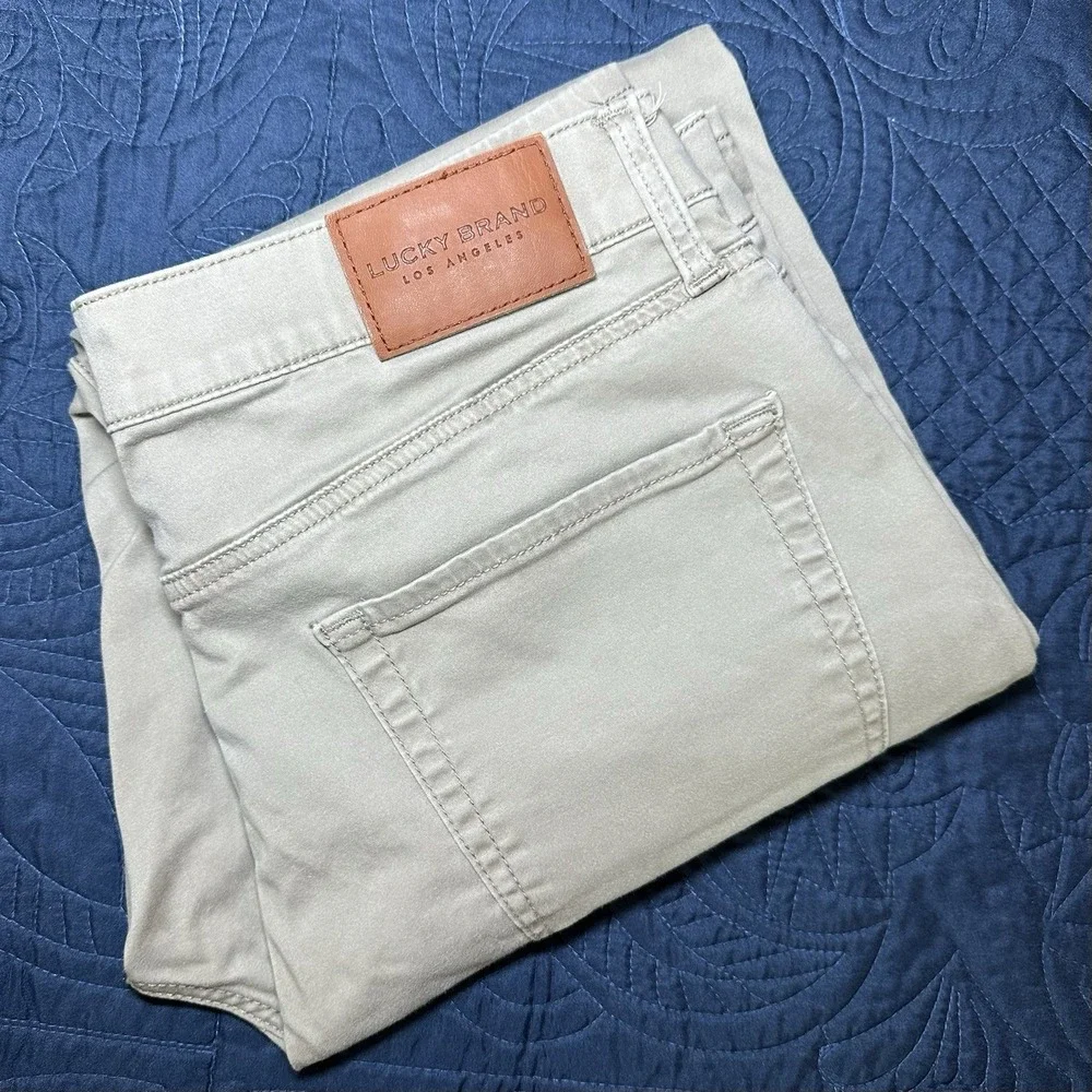 Lucky Brand Men's 221 Slim Straight Leg Size 34x30 Tan Denim Jeans Pants